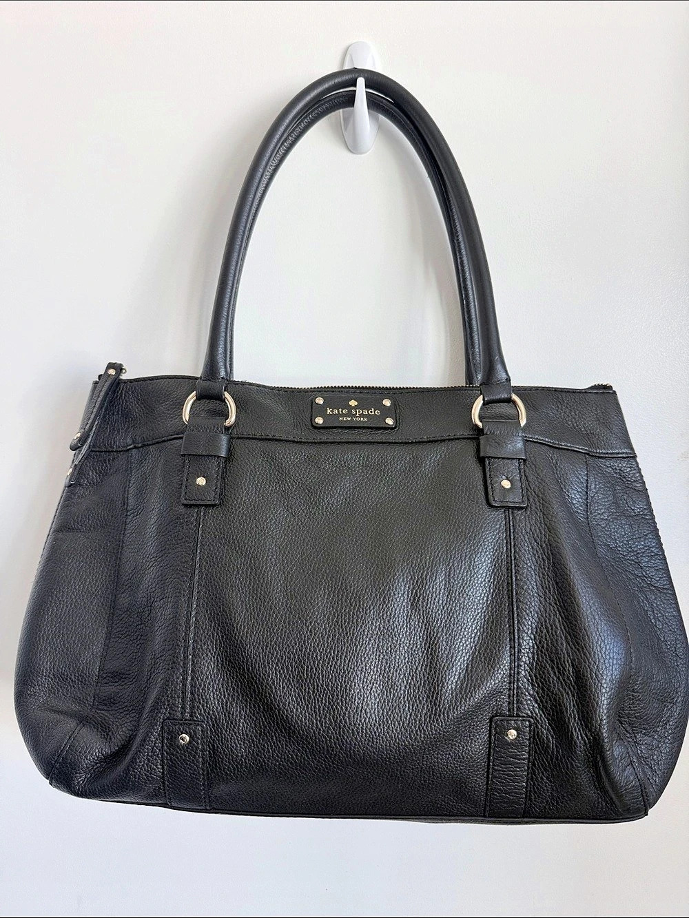 Kate Spade Black Leather Tote Bag